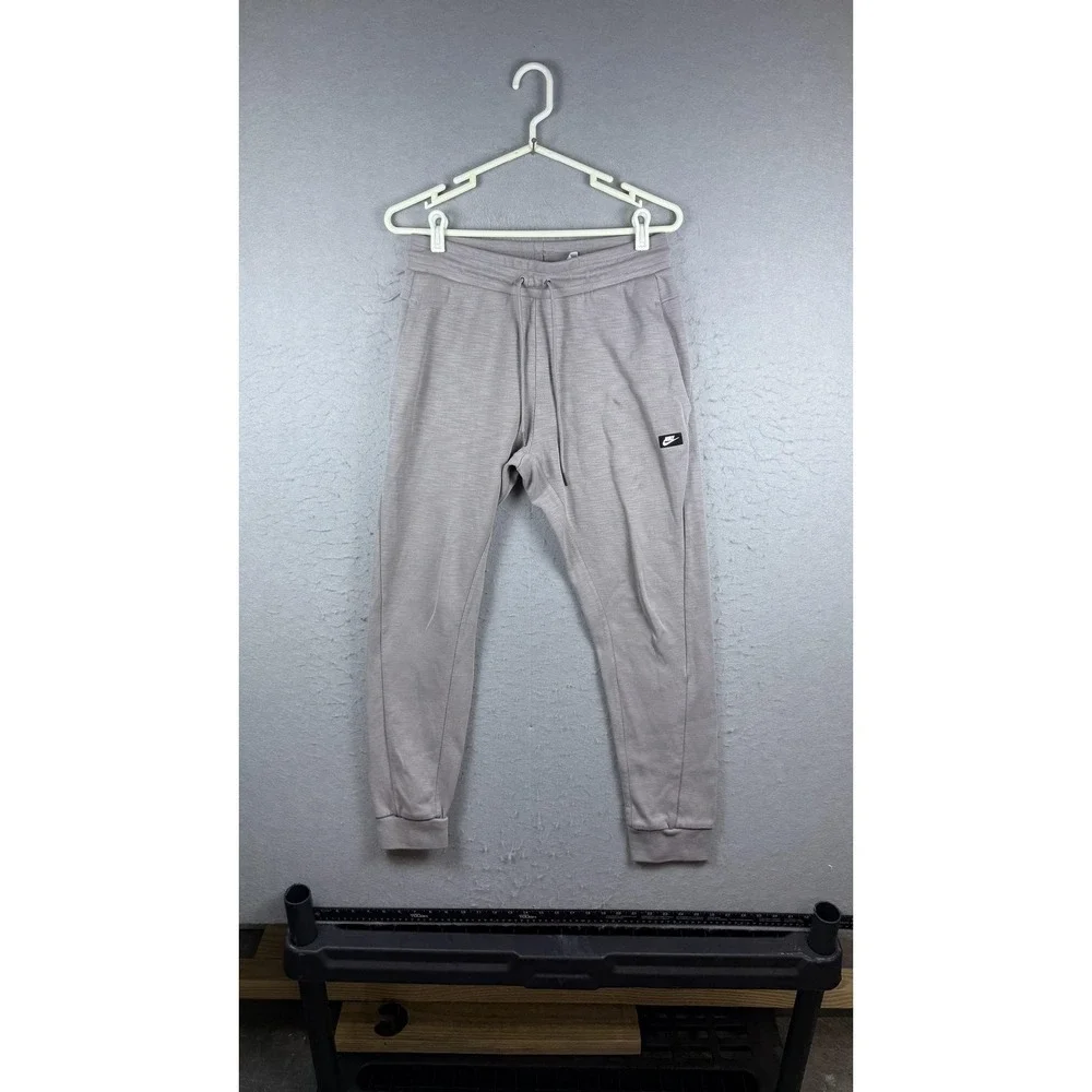 Nike Pants Mens Medium Gray Joggers Sweatpants‎ Tapered Cuffed Logo Athletic